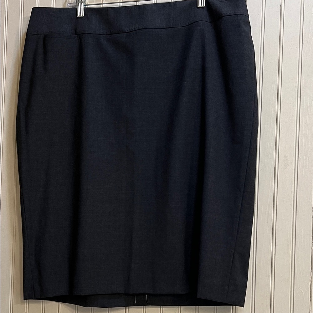 Talbots Dark Gray Wool-Blend Pencil Skirt